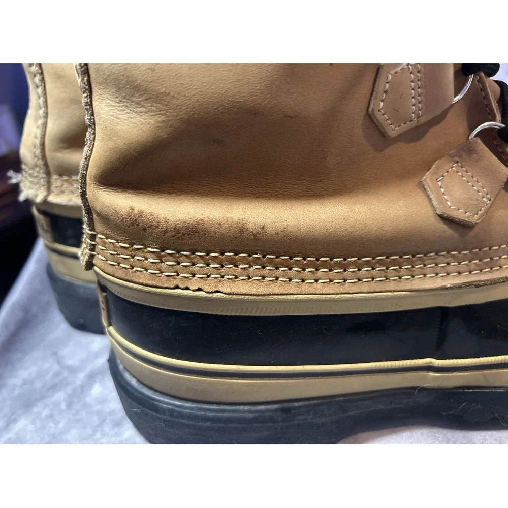Sorel Caribou Boots Size 10 Made in Canada Kaufman Leather Winter Snow Boots